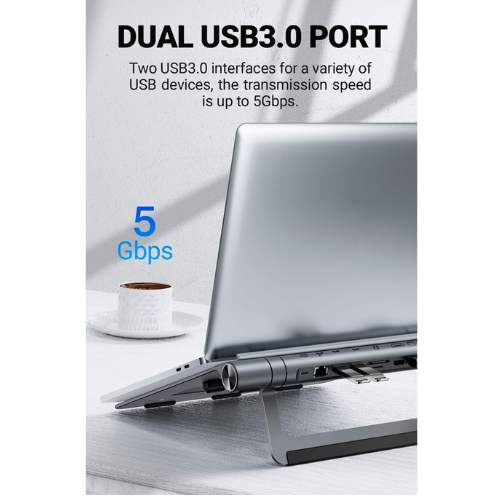 Support pour ordinateur portable multifonction Acefast HUB USB