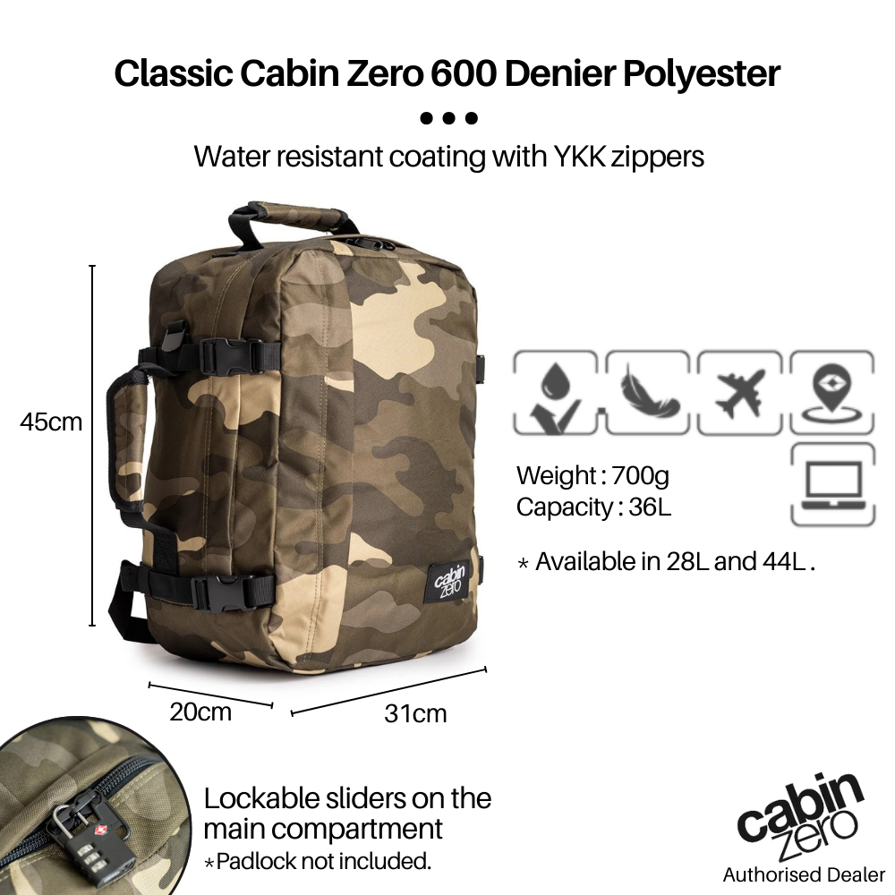 Cabin Zero Military 36L Details - One Bag Travel
