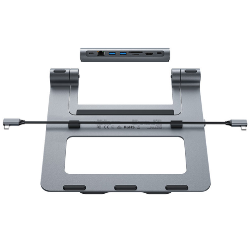 ACEFAST E5 PLUS USB-C Multi-functional Stand HUB for Laptop - Space Gray