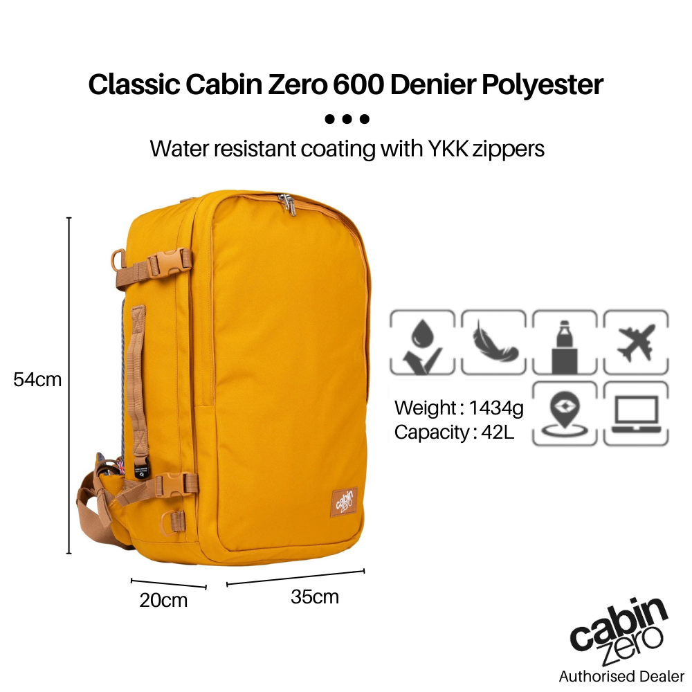 CabinZero Classic Pro 42L Travel Cabin Bag