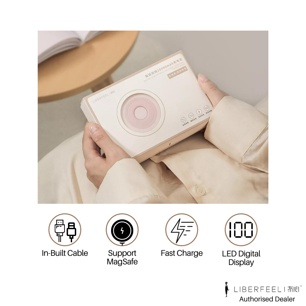 Liberfeel T-49 Magnetic Wireless Powerbank 10,000mAh