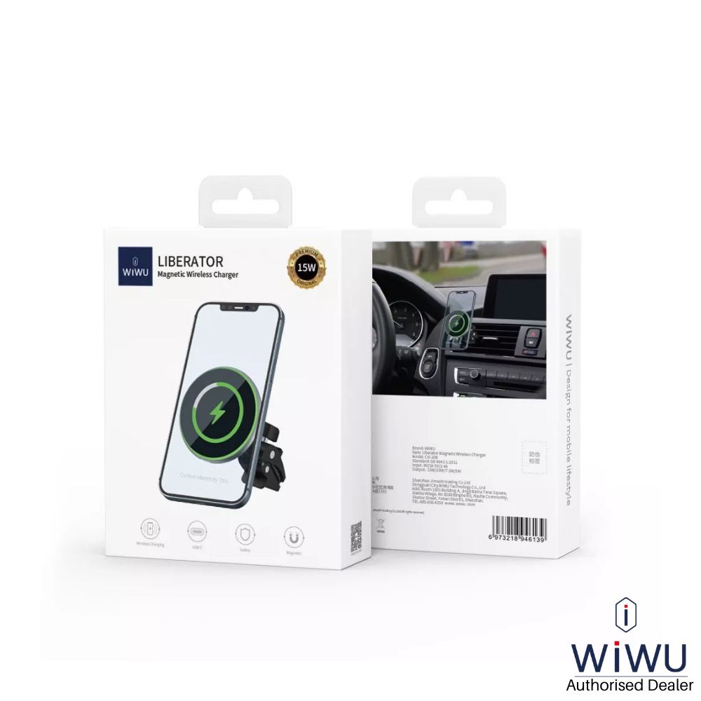 WiWU Liberator CH-308 Magnetic Wireless Car Charger 15W
