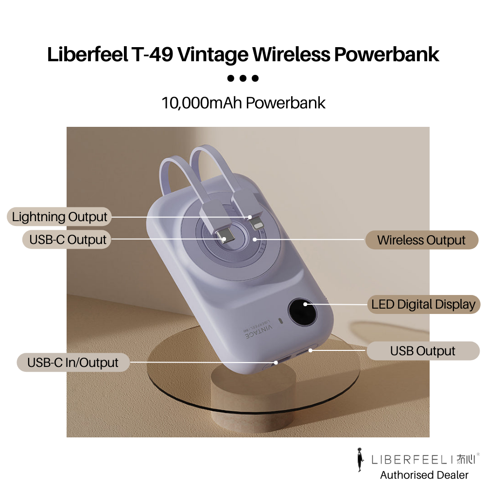 Liberfeel T-49 Magnetic Wireless Powerbank 10,000mAh