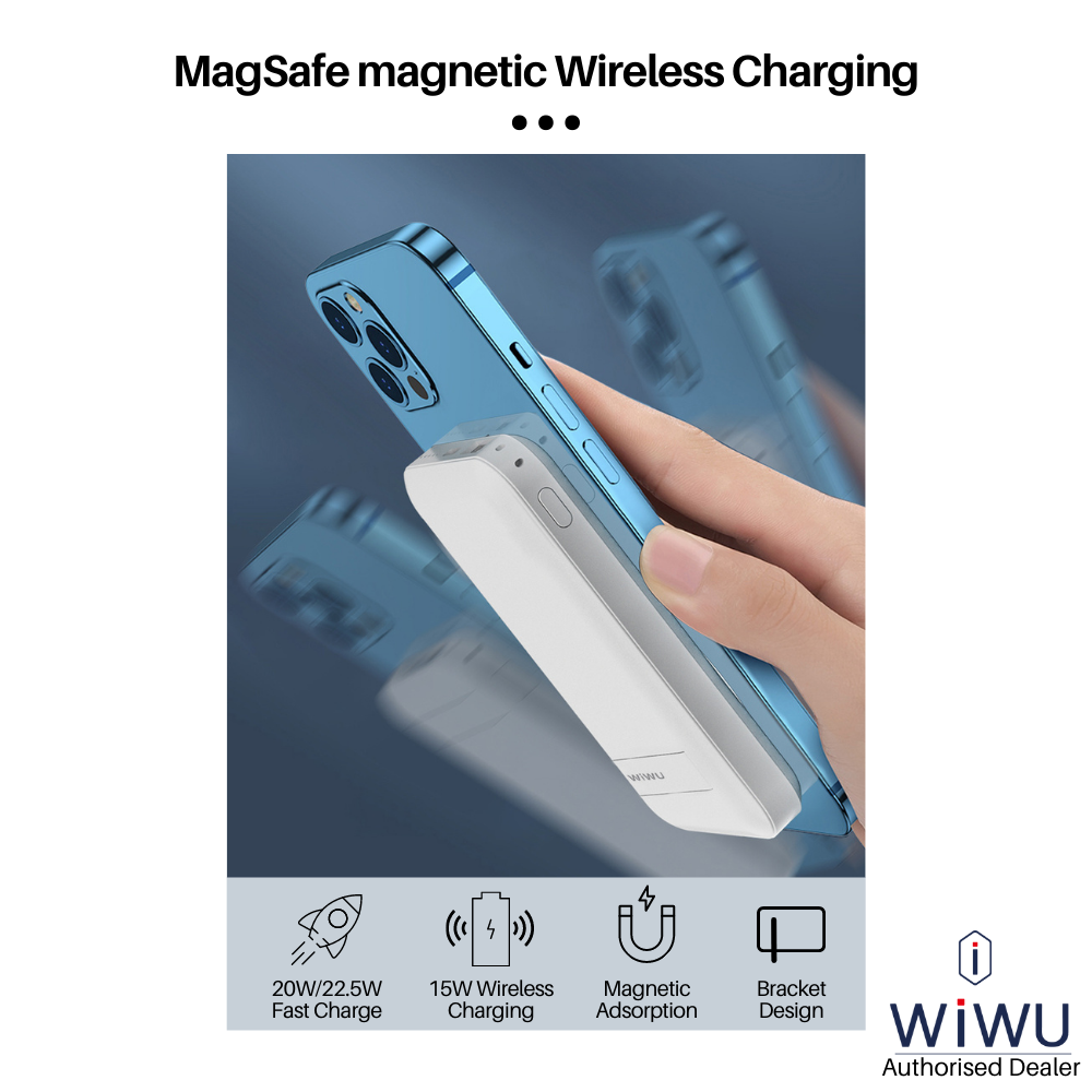 WiWU Snap Cube 10,000mAh Magnetic Wireless Powerbank
