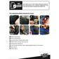 CabinZero backpack zero hassle warranty policy coverage guide, highlighting covered issues such as broken zippers, buckles, seams, stitching, velcro, and detached handles or straps, available at ideale lifestyle.