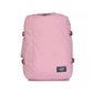 CabinZero Classic 44L travel cabin bag in Flamingo Pink color, ideale lifestyle product image for vibrant travel style