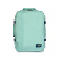 CabinZero Classic 44L travel cabin bag in Green Lagoon color, ideale lifestyle product image for stylish and functional travel