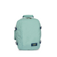 CabinZero Classic Green Lagoon 28l backpack with navy accents, front view, ideal for travel and daily use, available at ideale lifestyle.