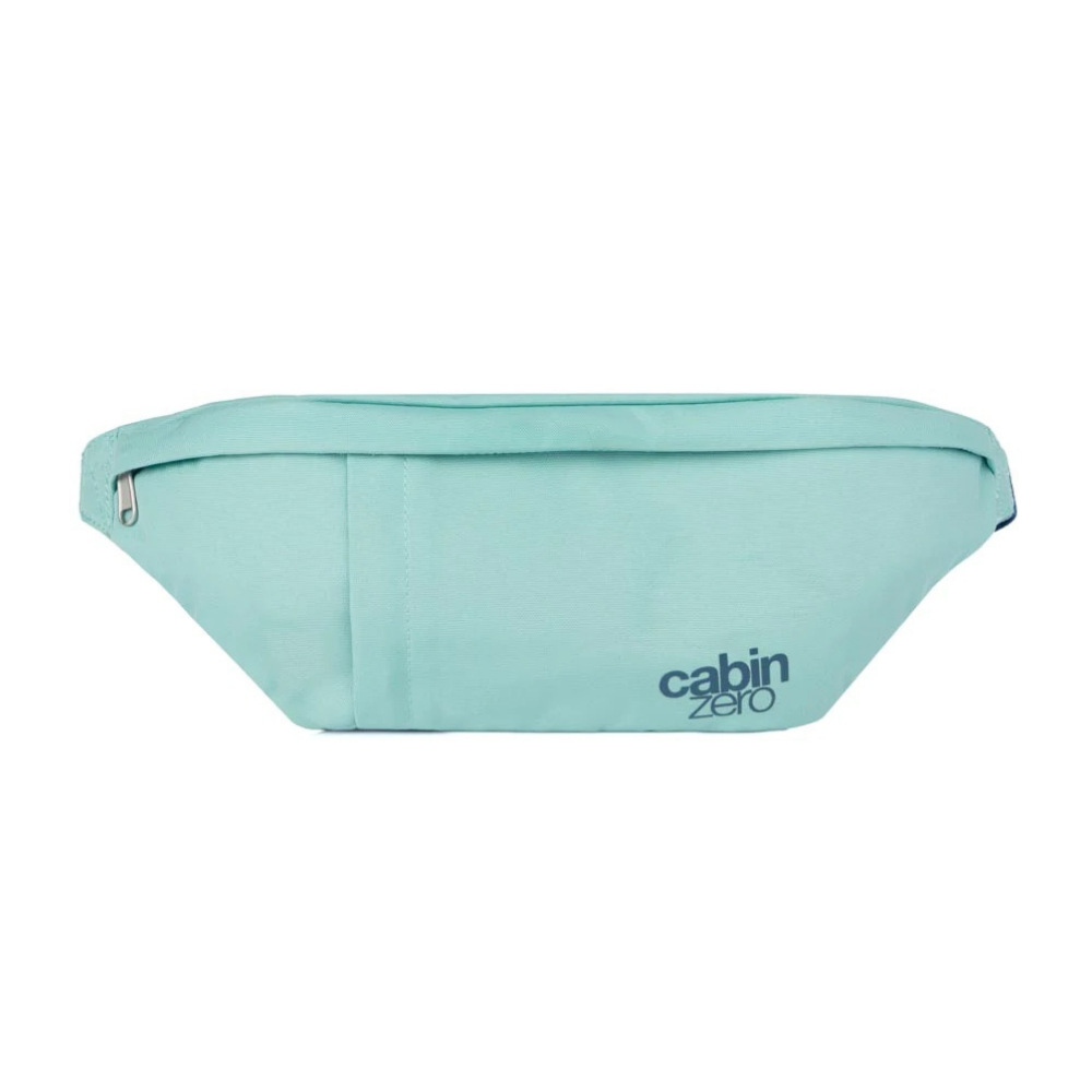 CabinZero Classic Hip Pack 2L in green lagoon, lightweight stylish waist bag for convenient travel and outdoor adventures