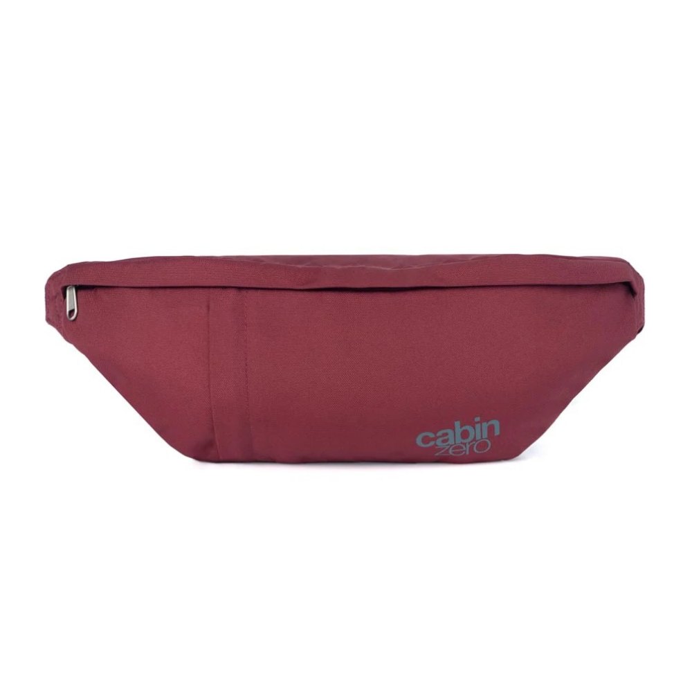 CabinZero Classic Hip Pack 2L in napa wine, compact red waist bag for stylish daily travel essentials