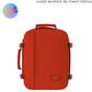 CabinZero Classic Tomato Festival 28L backpack in vibrant red with matching accents, front view, perfect for travel and daily use, available at ideale lifestyle