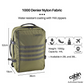 CabinZero Military 44L Adventure Cabin Bag with 1000D nylon fabric, water-resistant YKK zippers, dimensions 52x36x19cm, lightweight 1050g, ideal for travel and gear storage