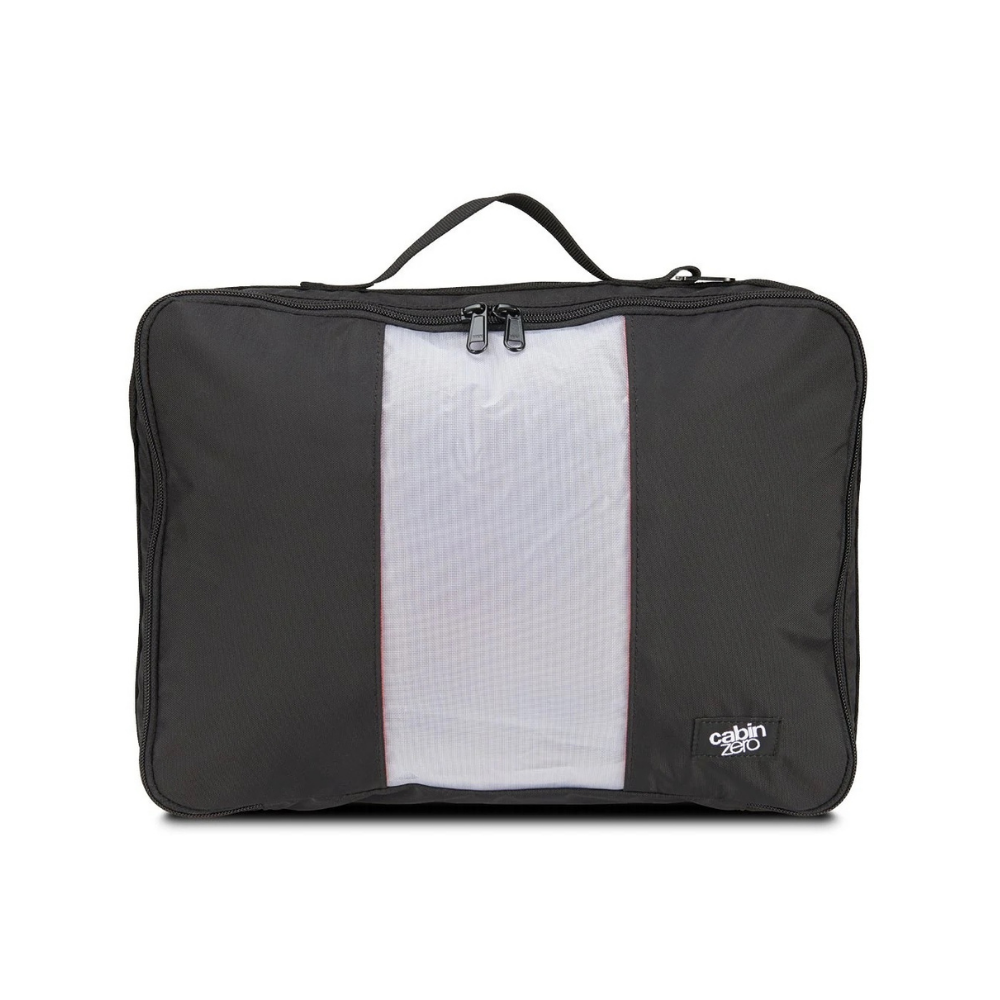 CabinZero Classic Packing Cube Large in black fits perfectly inside 44L travel bags for organized packing