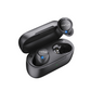 EarFun Free 2S Ultra-comfort Qualcomm aptX Wireless Earbuds in black, shown in open charging case with blue LED indicators
